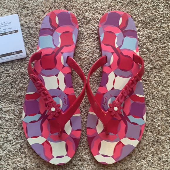 New Coach Kerrie Jelly Flip Flops Size 7. - Picture 6 of 6